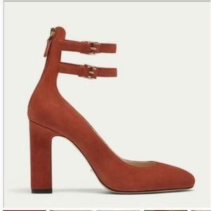 Massimo Dutti burnt orange heel with ankle straps